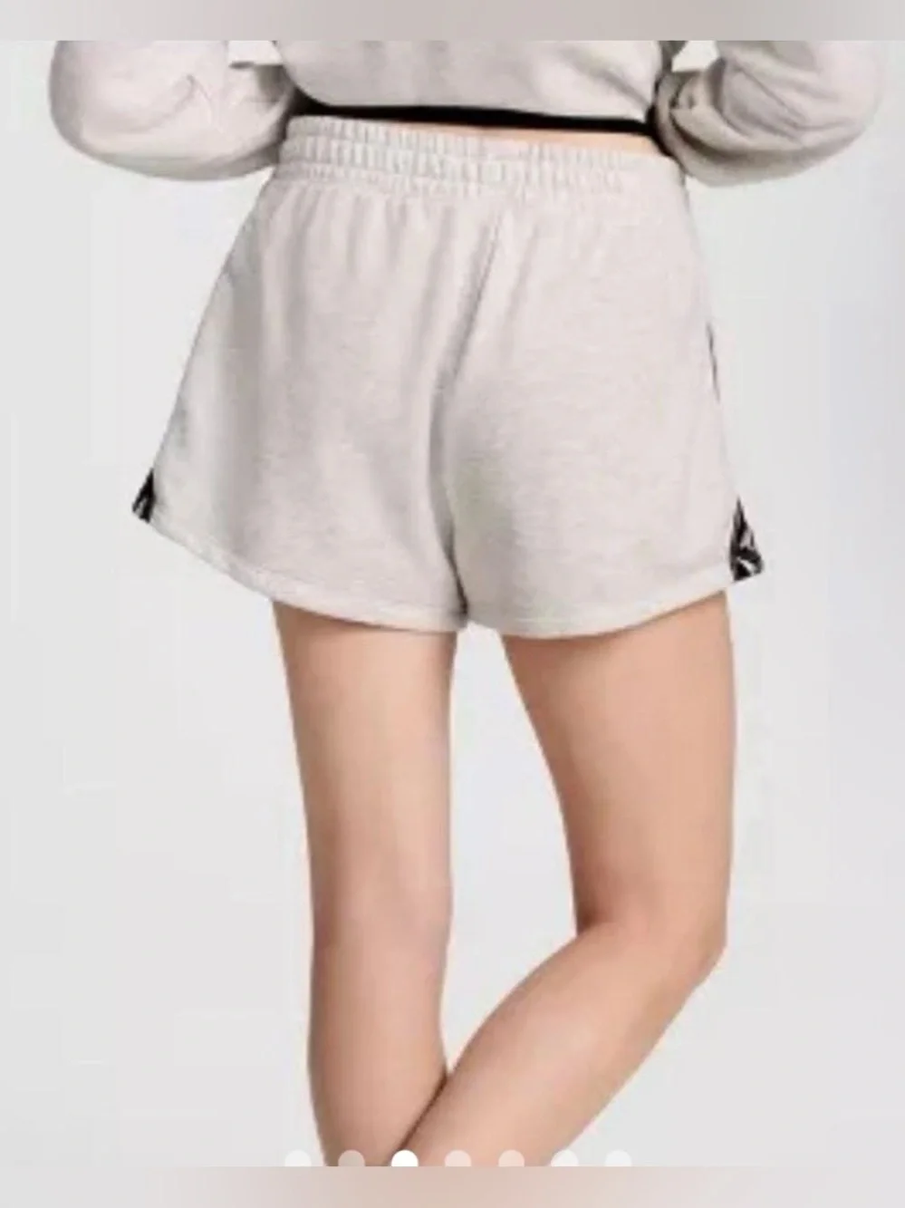 NWT Champion Logo Tape Fleece Shorts Ash Heather Gray Cotton Blend Size M